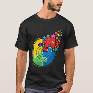 Puzzle Lacrosse Support Autism Awareness Men Women T-Shirt