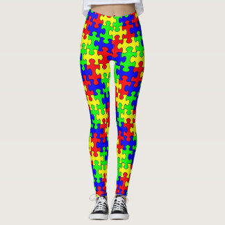 Puzzle Leggings: Colourful Puzzle Leggings