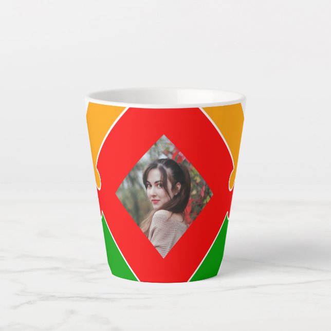 Puzzle Letter X Monogram Latte Mug (Front)