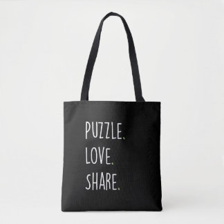 Puzzle. Love. Share. Tote Bag