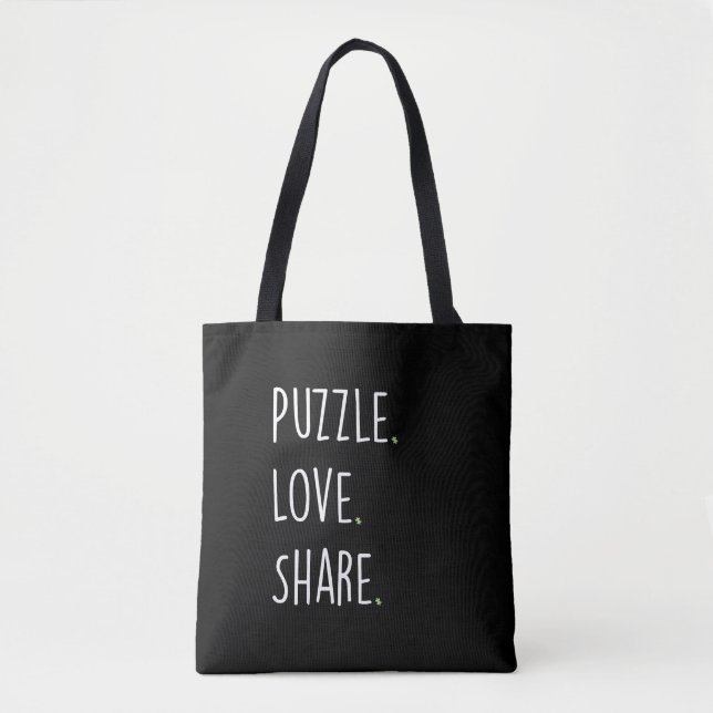 Puzzle. Love. Share. Tote Bag (Front)