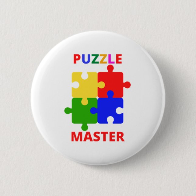 Puzzle Master 6 Cm Round Badge (Front)