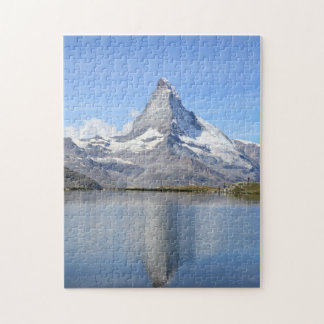 Puzzle Matterhorn mountain and lake, Switzerland