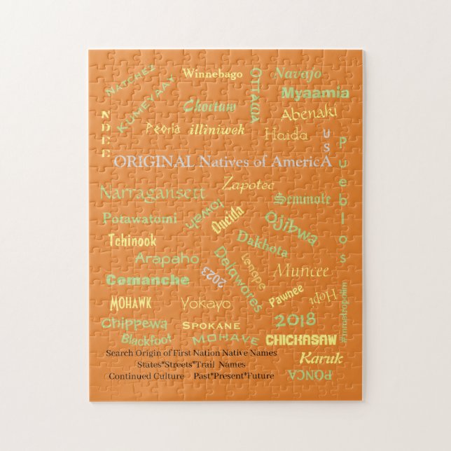 Puzzle/ Native American Names / mmetropolim design Jigsaw Puzzle (Vertical)