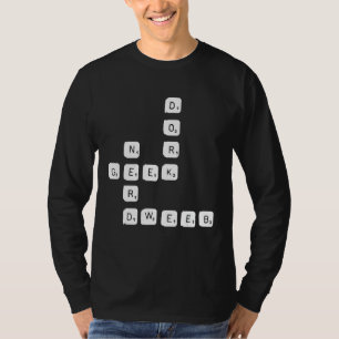 Puzzle Nerd Geek Dork Dweeb Hard Letter Character T-Shirt