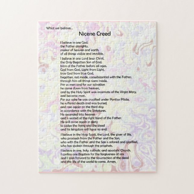 Puzzle-Nicene Creed ~ It's what we believe Jigsaw Puzzle (Vertical)