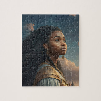 Puzzle of a Young Girl Sky Gazing