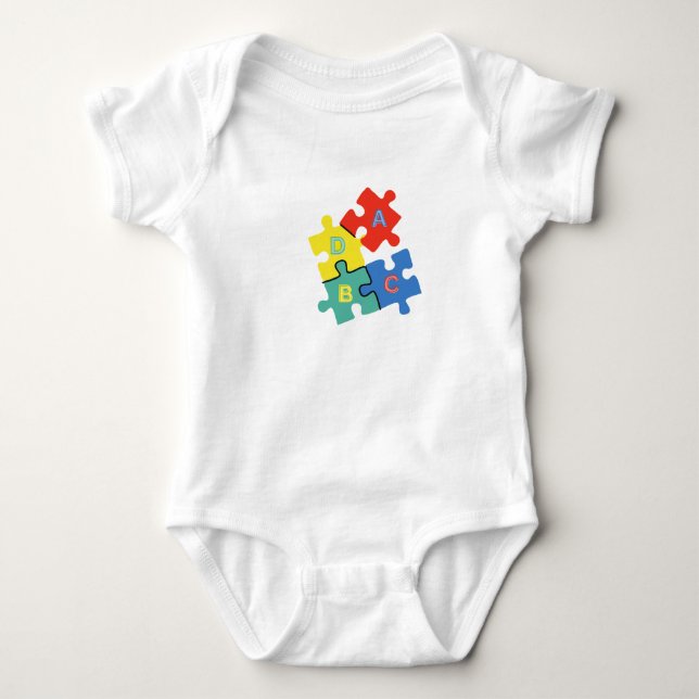 Puzzle of Learning. Baby Bodysuit (Front)