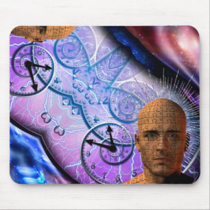 Puzzle of time mouse mat