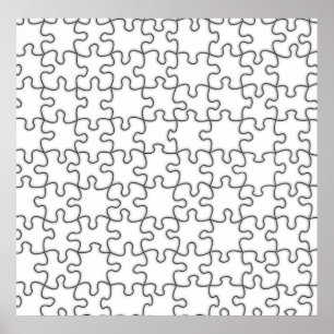 Puzzle Pattern (Add Your Image) Poster