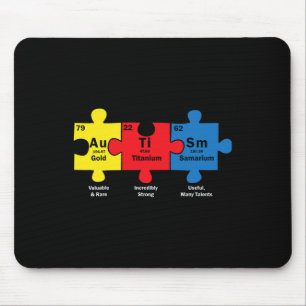 Puzzle Piece Chemical Elements Cool Autism Awarene Mouse Mat