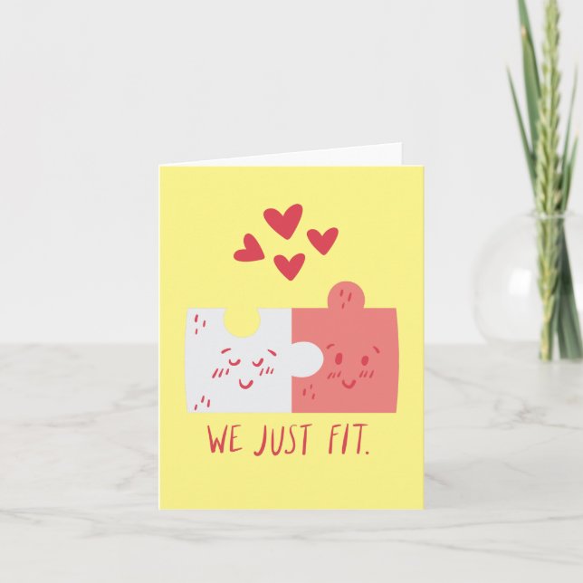 Puzzle Piece Greeting Card (Front)