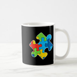 Puzzle Piece Neurodiversity Autism Awareness Men Coffee Mug
