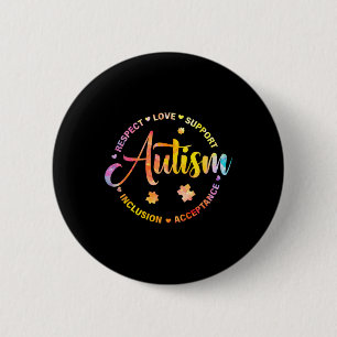 Puzzle Piece Playing Tennis Autism Awareness Sport 6 Cm Round Badge