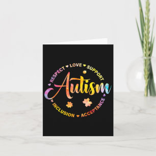 Puzzle Piece Playing Tennis Autism Awareness Sport Card