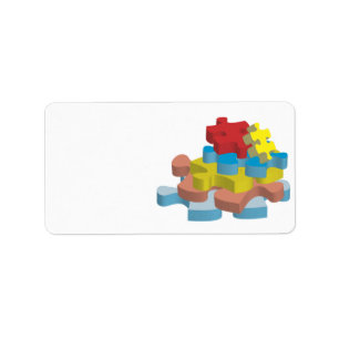 Puzzle Pieces Address Labels