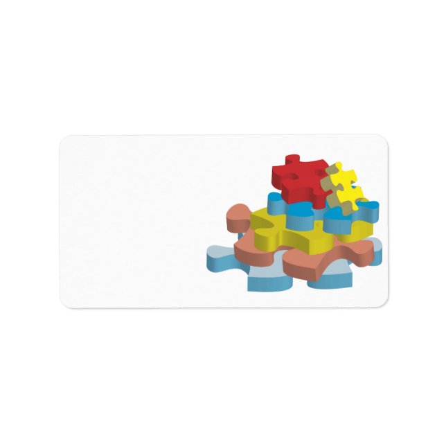 Puzzle Pieces Address Labels (Front)