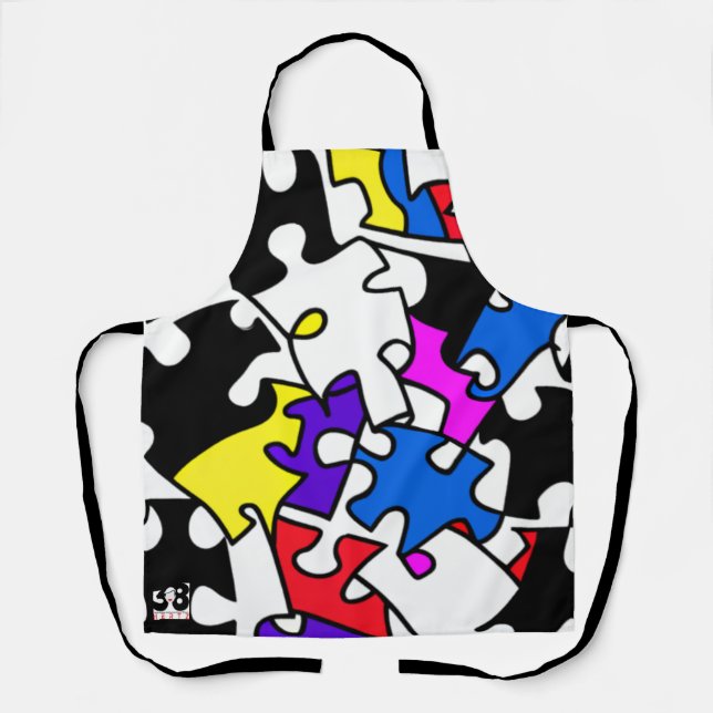 Puzzle Pieces Apron (Front)