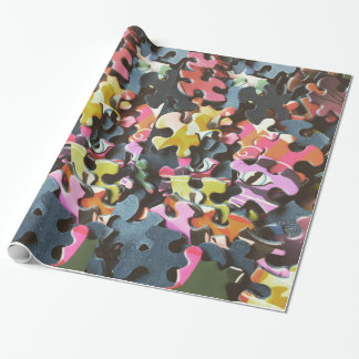 Puzzle Pieces Birthday Wrapping Paper