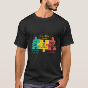 Puzzle Pieces Chemistry Periodic Table Autism Awar T-Shirt