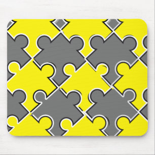 Puzzle pieces colour of the year 2021 illuminating mouse mat
