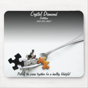 Puzzle Pieces Fork Heath Concept Template Mouse Mat