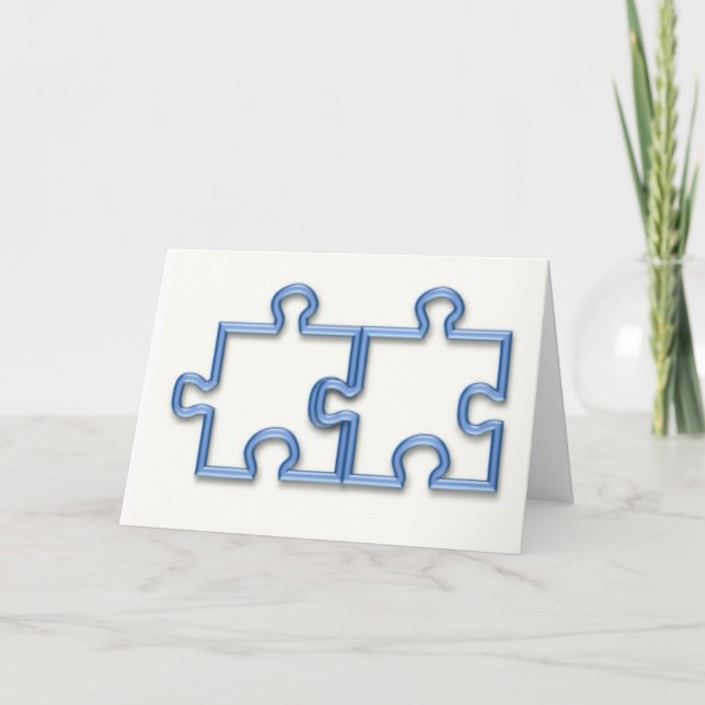 Puzzle Pieces Greeting Card (Front)