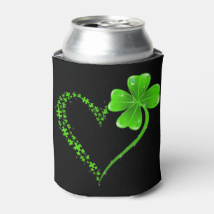 Puzzle Pieces Heart Shamrock Autism Awareness Happ Can Cooler