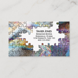 Puzzle pieces personalised business card