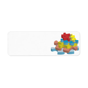 Puzzle Pieces Return Address Labels