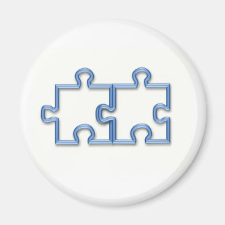 Puzzle Pieces Round Magnet