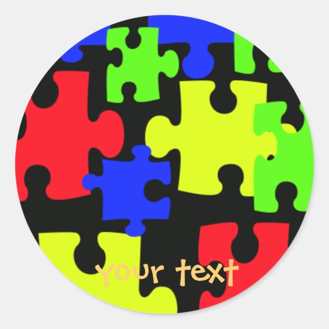 puzzle pieces sticker (Front)
