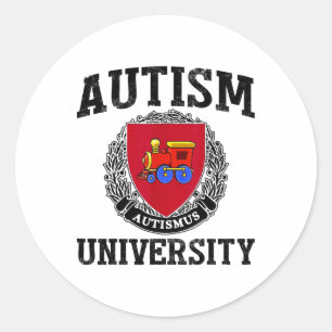 Puzzle Pieces Support Shirt Autism Autismus Univer Classic Round Sticker