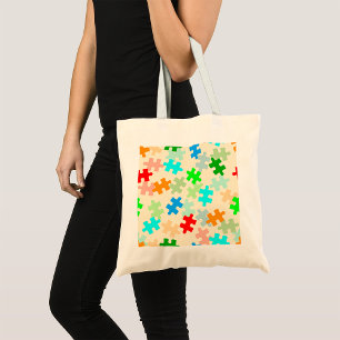 Puzzle Pieces Tote Bag