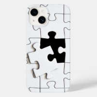 Puzzle pieces whimsical fun black and white 