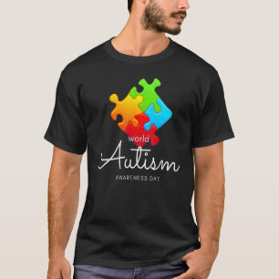 Puzzle Pieces World Autism Awareness Day Month Sup T-Shirt