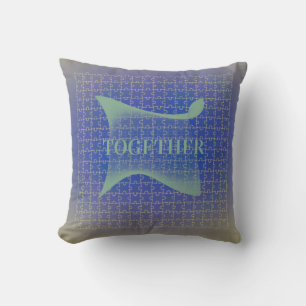 PUZZLE PILLOW getting it together congratulations.