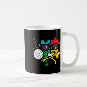 Puzzle Playing Volleyball Autism Awareness Boys Coffee Mug