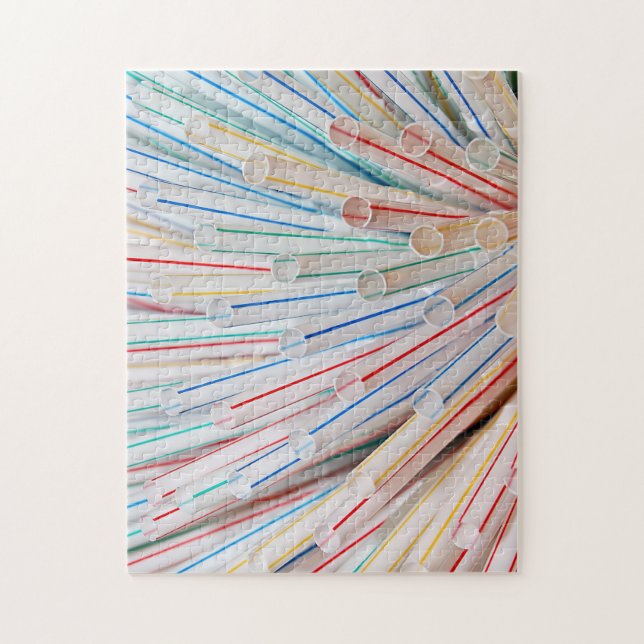 Puzzle Print of drinking straws (Vertical)