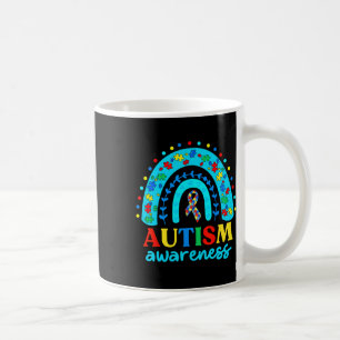 Puzzle Rainbow In April We Wear Blue Autism Awaren Coffee Mug