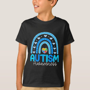 Puzzle Rainbow In April We Wear Blue Autism Awaren T-Shirt