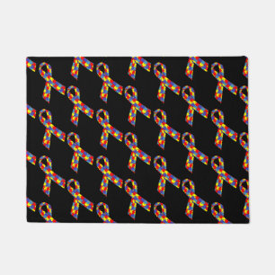Puzzle Ribbons Tiled Pattern Doormat