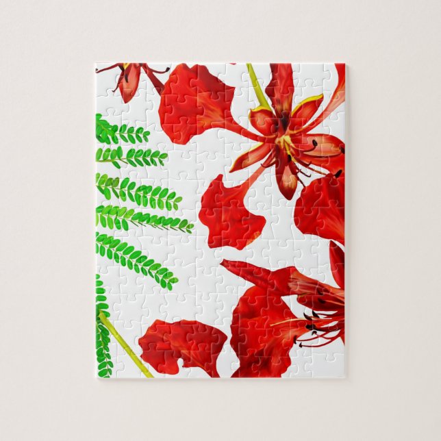 Puzzle Royal Poinciana Flower (Vertical)