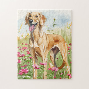 Puzzle – Saluki Watercolor Dog Jigsaw Gift