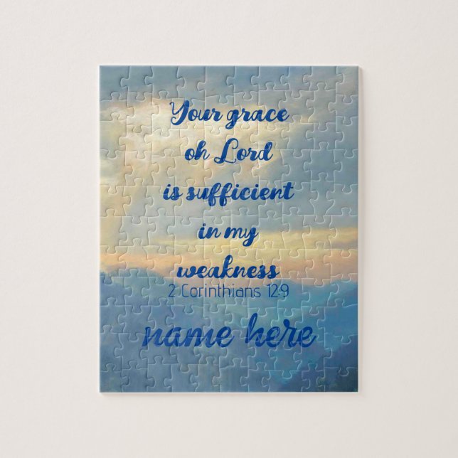 Puzzle Scripture Verse, Encouragement, Personalise (Vertical)