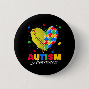Puzzle Softbyll Ll Heart Autism Awareness Autistic 6 Cm Round Badge