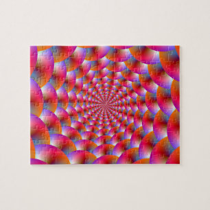 Puzzle  Spiral of Spheres in Pink and Violet