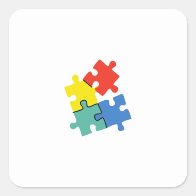 puzzle square sticker (Front)