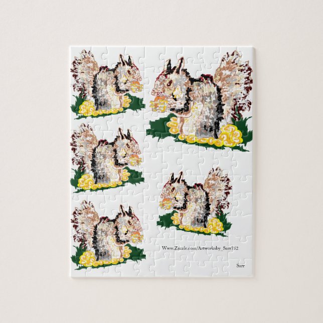 Puzzle :  Squrrials  (Vertical)