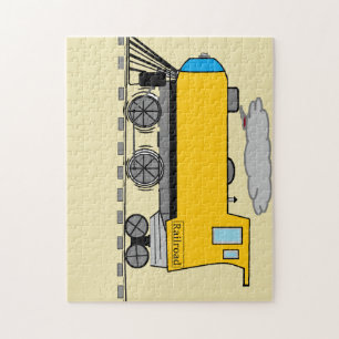 Puzzle, steam engine jigsaw puzzle